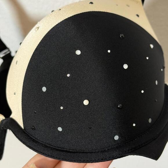 Ambrielle Extreme Push-Up Plunge Bra Black Nude 38C - Picture 3 of 5